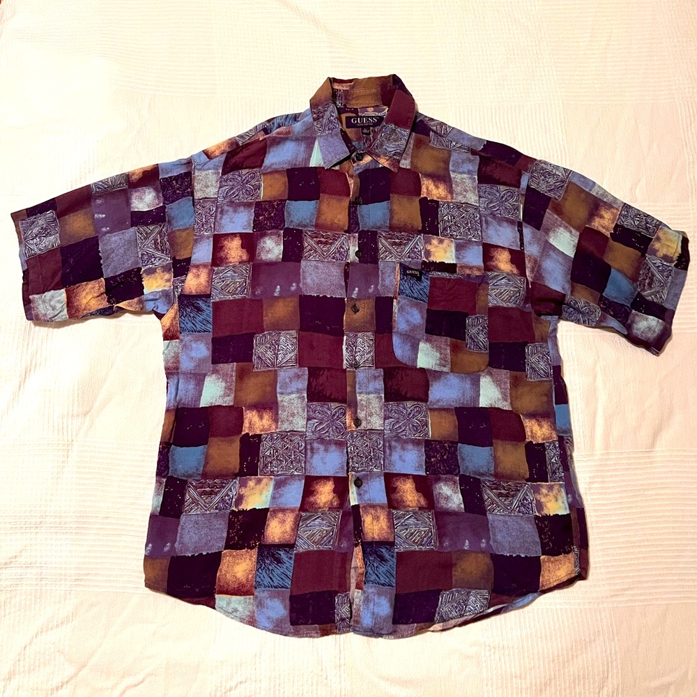 Vintage Guess Button-up Tee with Pocket